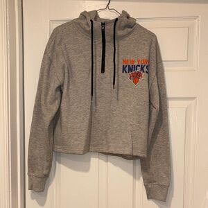 Gray New York Knicks Women's Hoodie